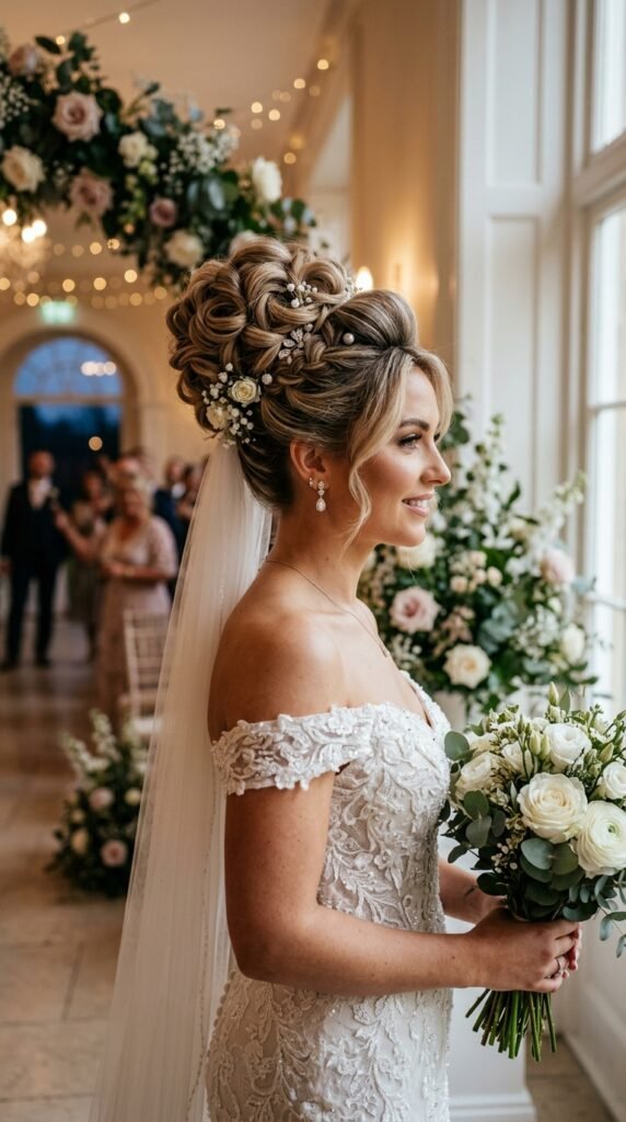Bridal Voluminous High Updo Hairstyle