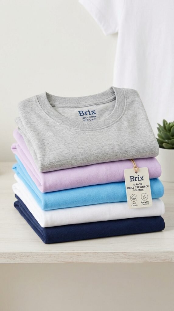 Brix_5-Pack_Girls_T-Shirts