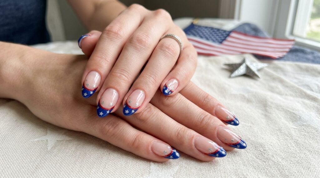Chrome Patriotic Nails