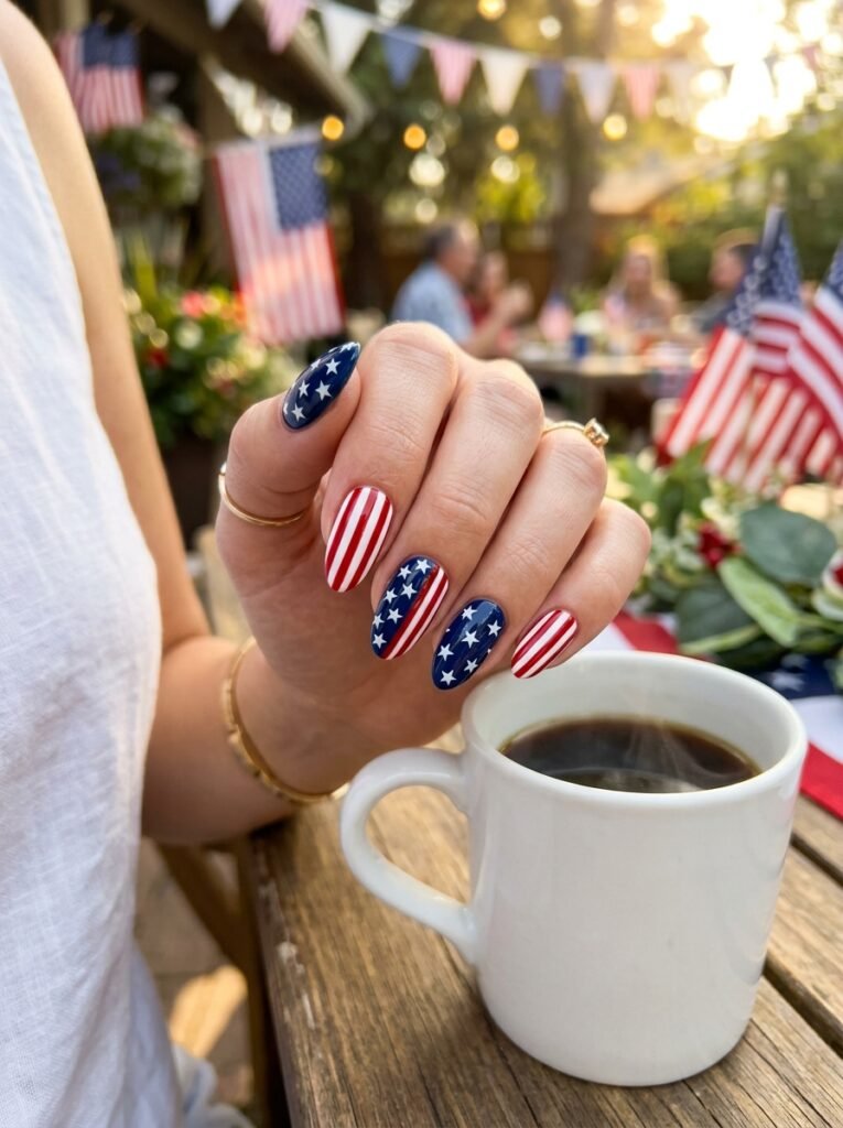 Classic Stars & Stripes Nails