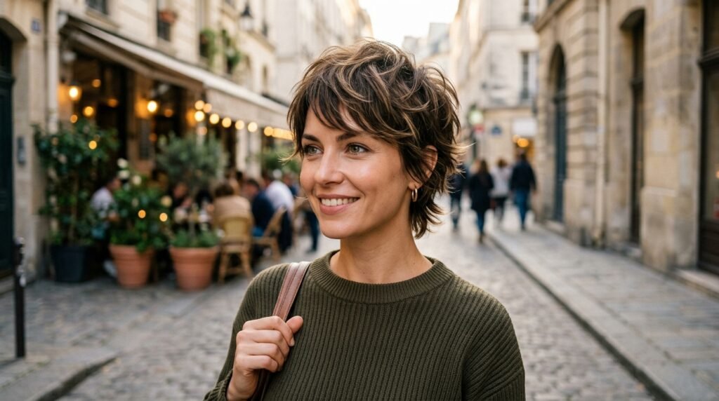 Classic Textured Pixie Shag Hairstyle