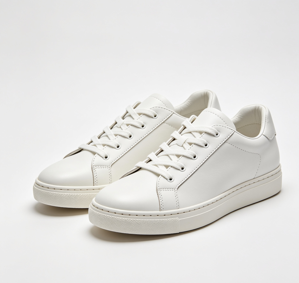 Classic White Leather Street Sneakers
