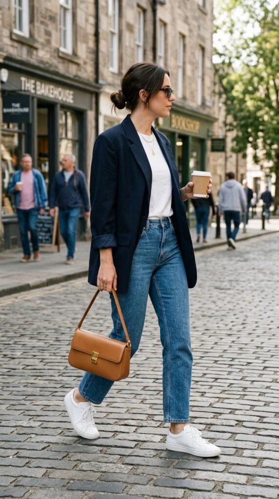 East-West-Shoulder-Bag-with-Straight-Leg-Jeans
