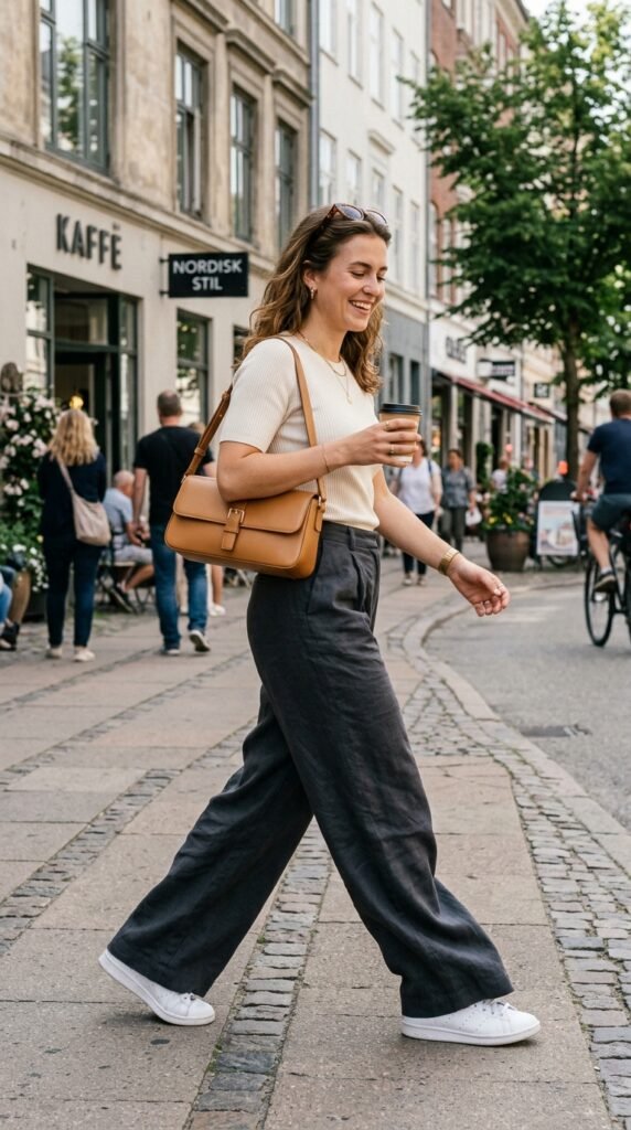 East-West-Shoulder-Bag-with-Wide-Leg-Pants
