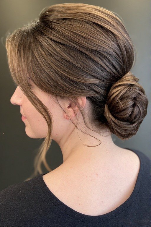 Elegant Low Chignon Hairstyle
