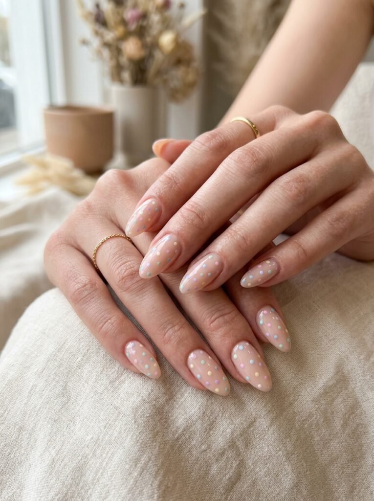 Pastel Confetti Nails