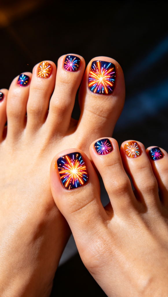 Firework Explosion Nails
