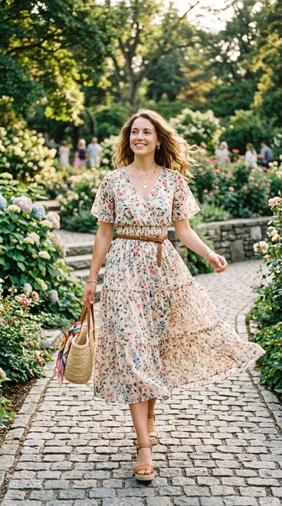 Flowy-Midi-Dress-Look. 
