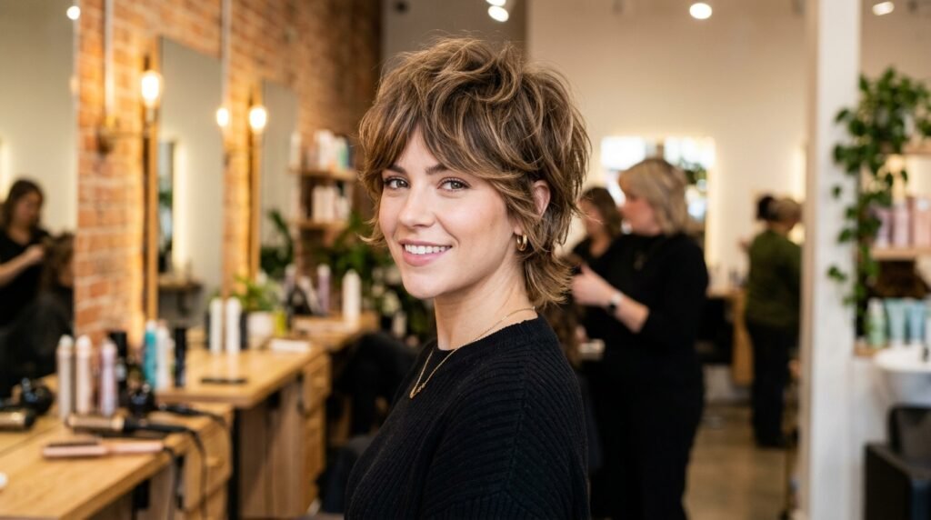Layered Volume Pixie Shag Hairstyle