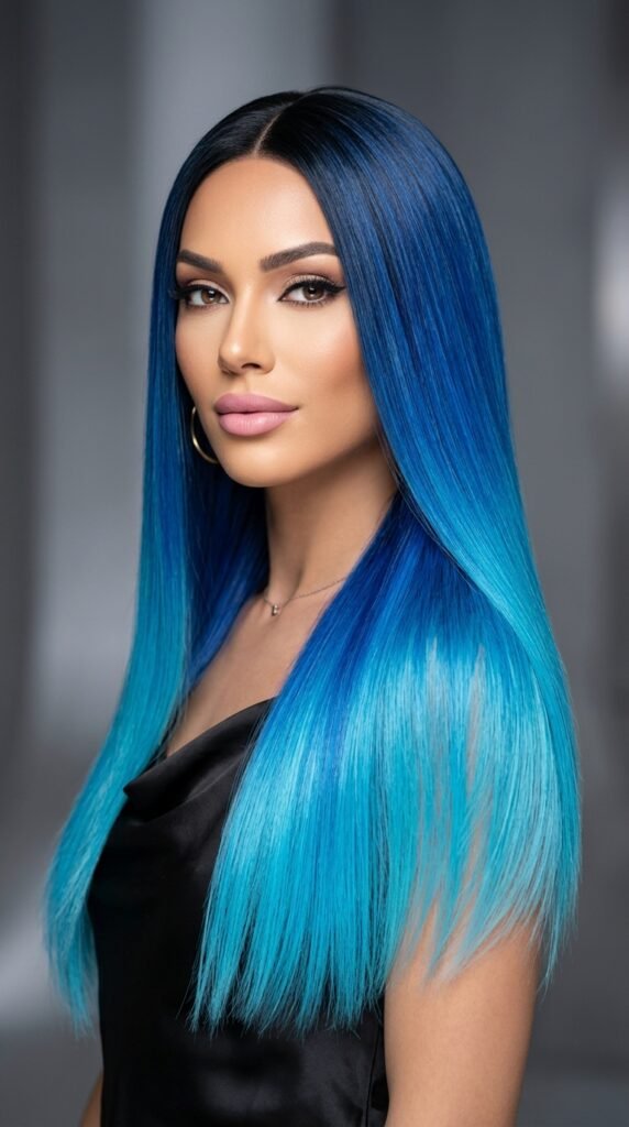 Long Ocean Wave Ombre Wig Hairstyle