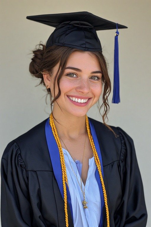 Low Sleek Bun Graduation Hairstyle