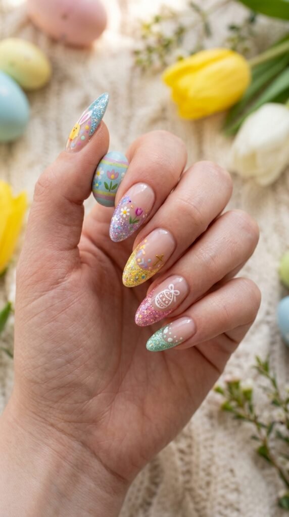 Matte Pastel French Tip Nails Art