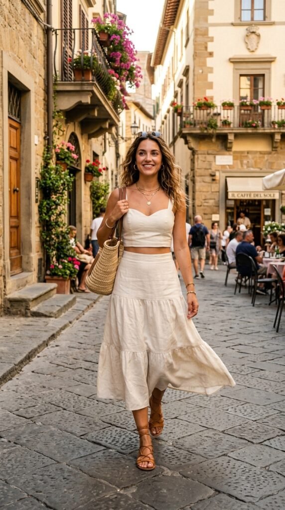 Midi-Skirt-and-Crop-Top-Look-outfit.