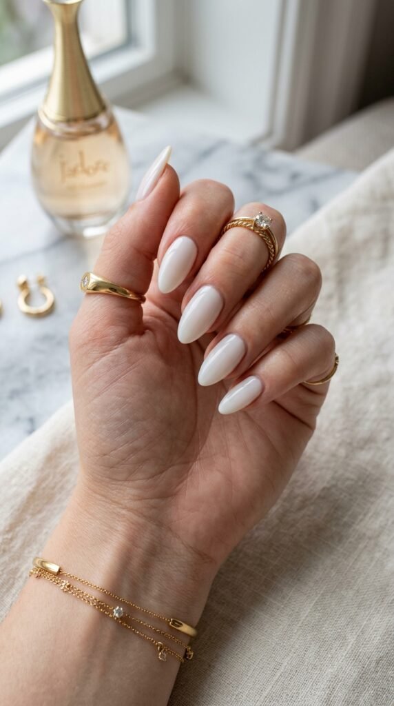 Milky-White-Nails
