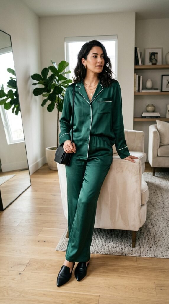 Monochrome Athleisure Lounge Set Outfit