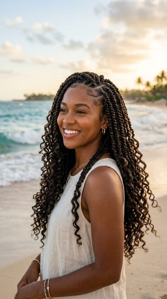 Ocean Wave Curly Twists Hairstyle