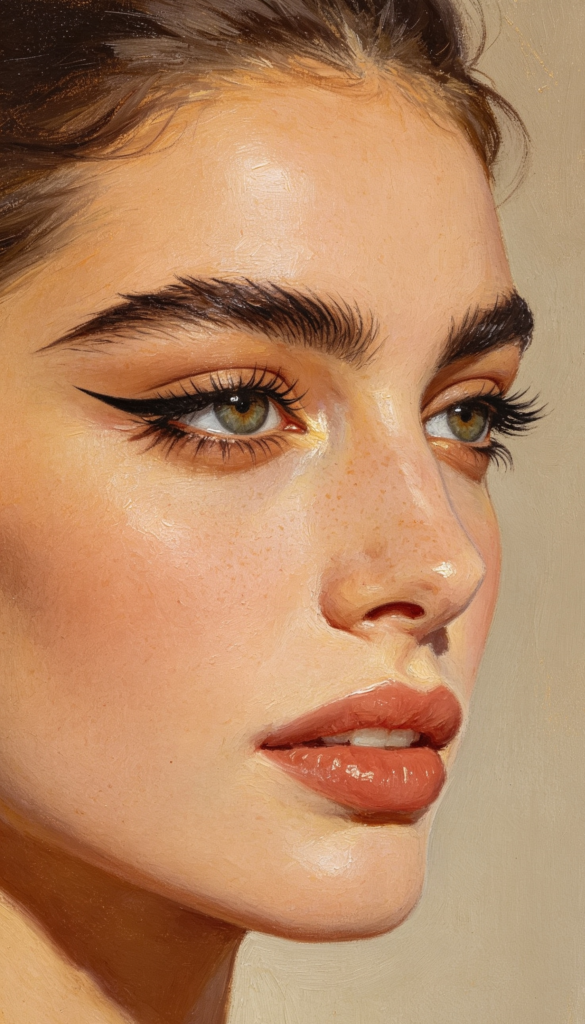 Painted-On Eyebrows
