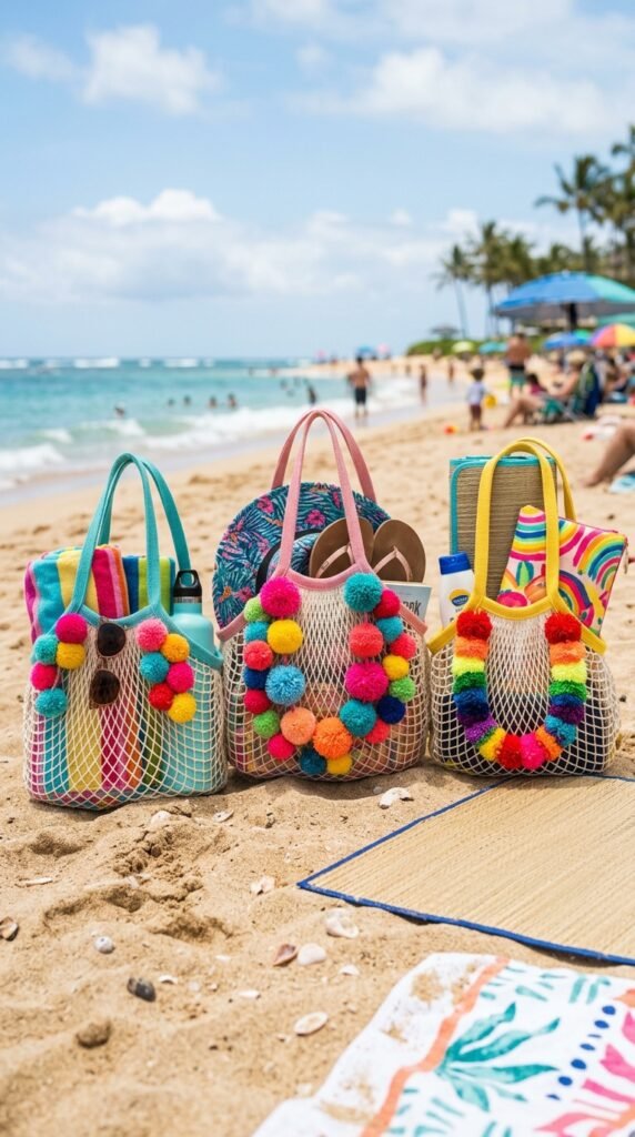 Playful-Pom-Pom-Mesh-Totes 