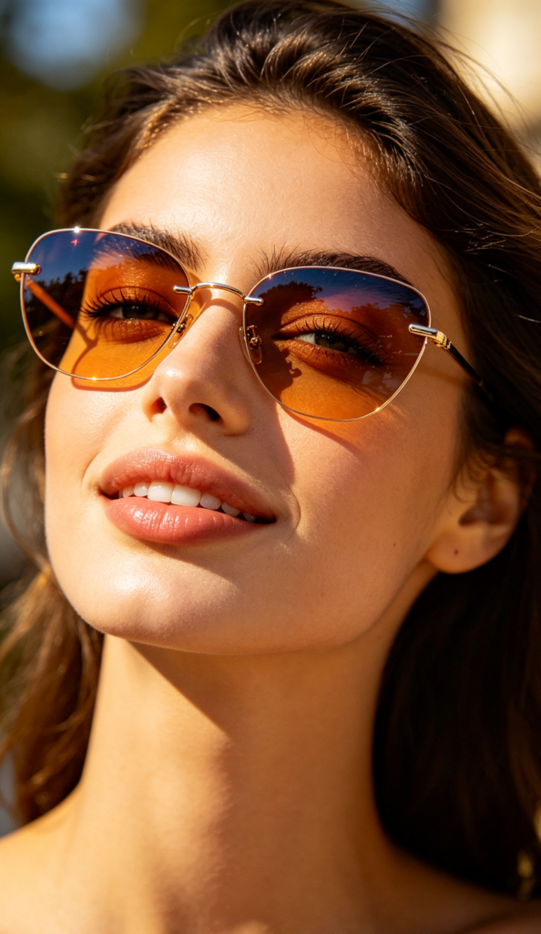   Rimless Colored Sunglasses