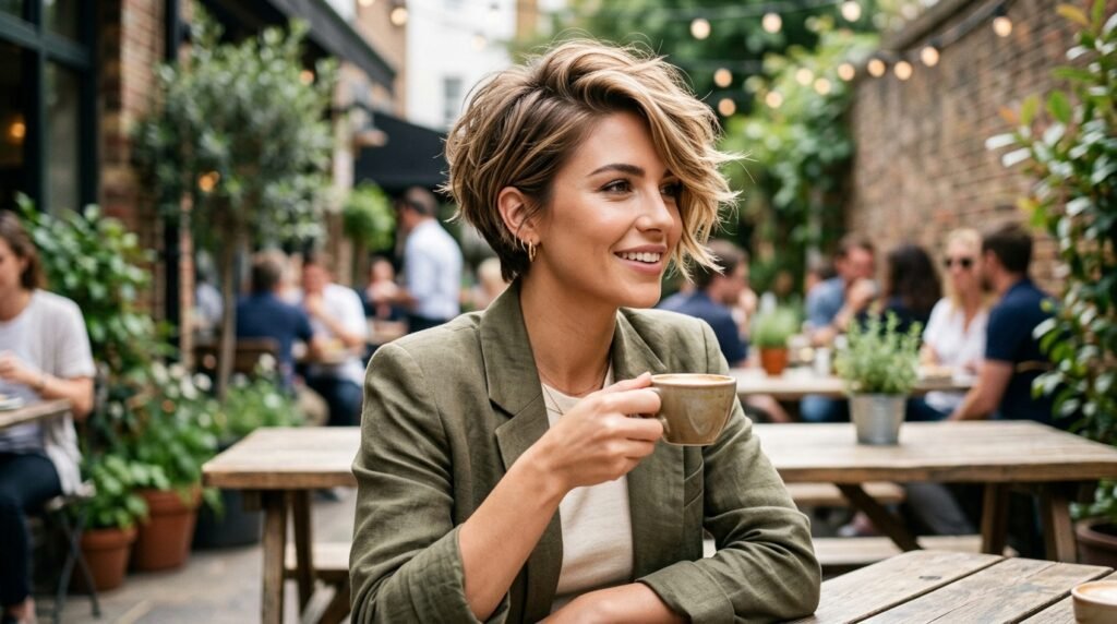 Side-Swept Pixie Shag Hairstyle