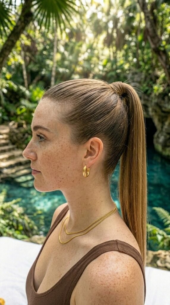 Sleek High Ponytail Hairstyle