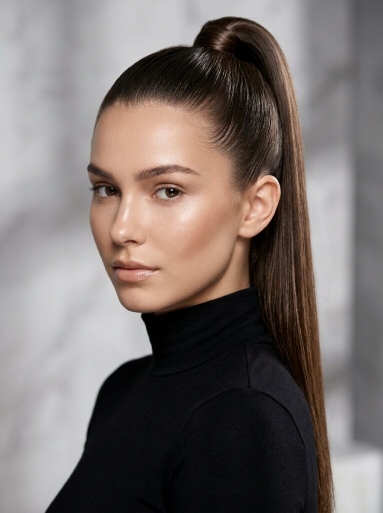 Sleek High Ponytail Hairstyle