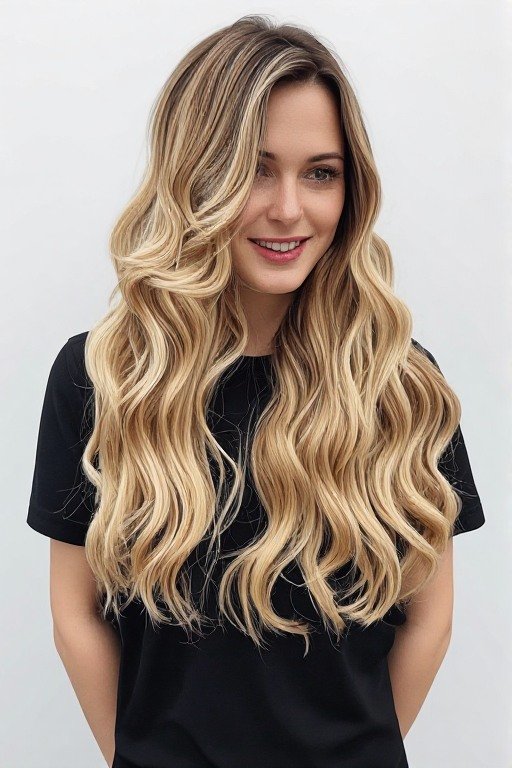 Soft Hollywood Waves Hairstyle