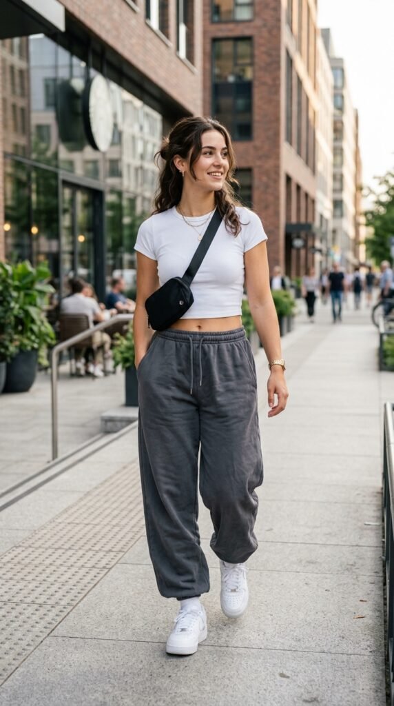 Sporty-Chic-with-a-Crop-Top
