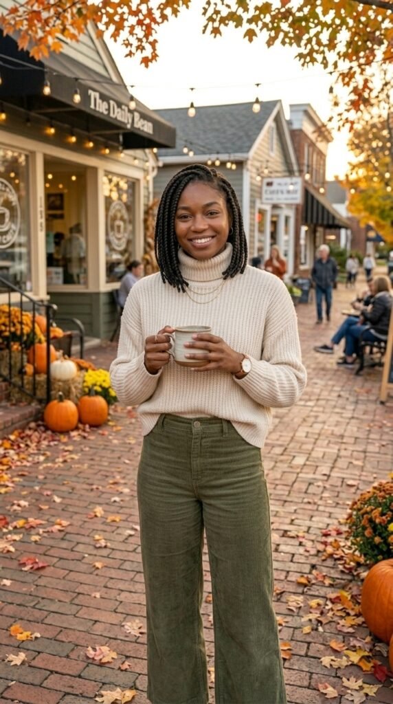 Sweater and Wide-Leg Pants Outfit