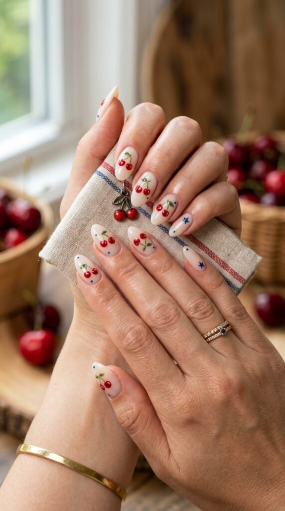 Sweet-Americana-Cherry-Nails