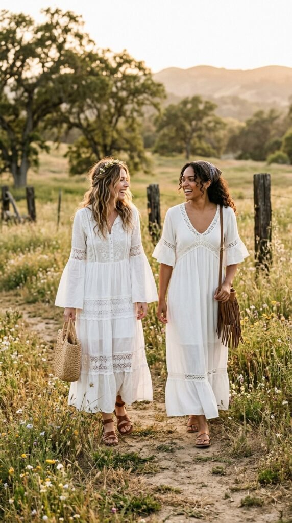 The-Classic-Maxi-White-Boho-Dresses 