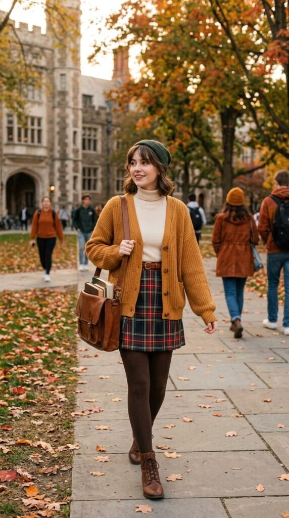 The-Classic-Plaid-Skirt-Back-to-School-Autumn-Season 
