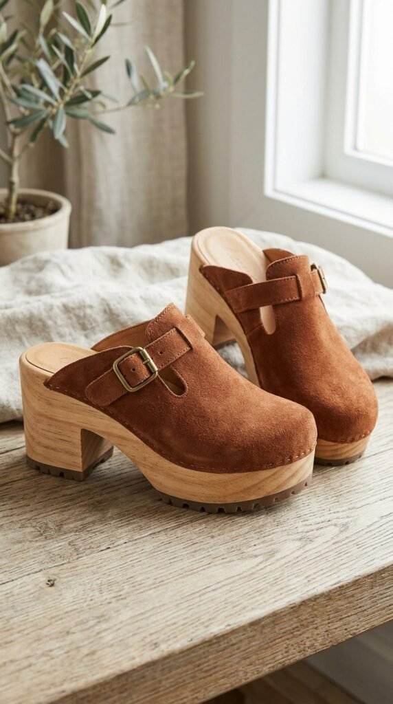 The-Dark-Charcoal-Genuine-Suede-Clogs-for-Women.
