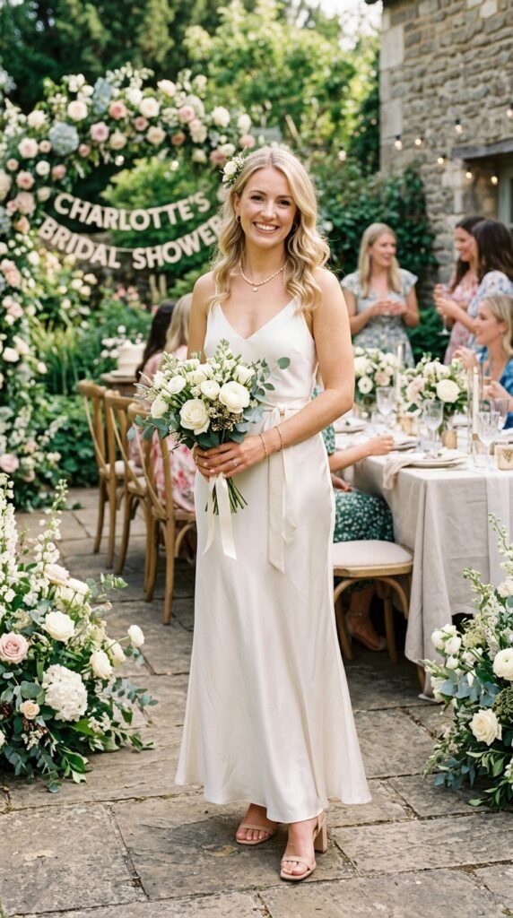 The-Elegant-Silk-Maxi-Gown-Bridal-Shower-Outfit-Idea.