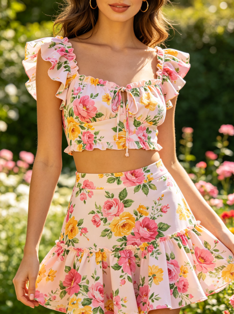  The Fun Two-Piece Floral Set