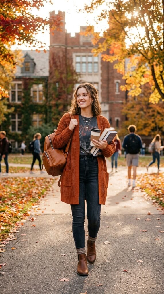 The-Long-Cardigan-Back-to-School-Autumn-Season-Outfit 