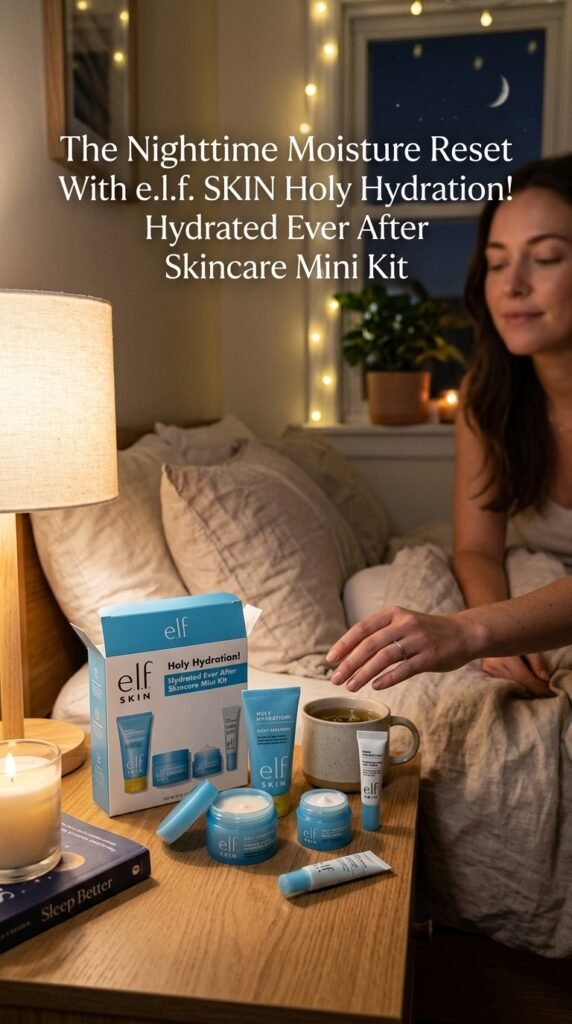 The-Nighttime-Moisture-Reset-With-e.l.f.-SKIN-Holy-Hydration-Hydrated-Ever-After-Skincare-Mini-Kit
