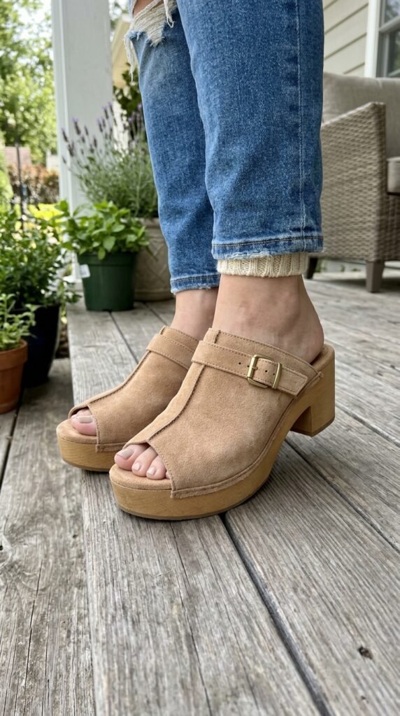 The-Open-Toe-Genuine-Suede-Clogs-for-Women
