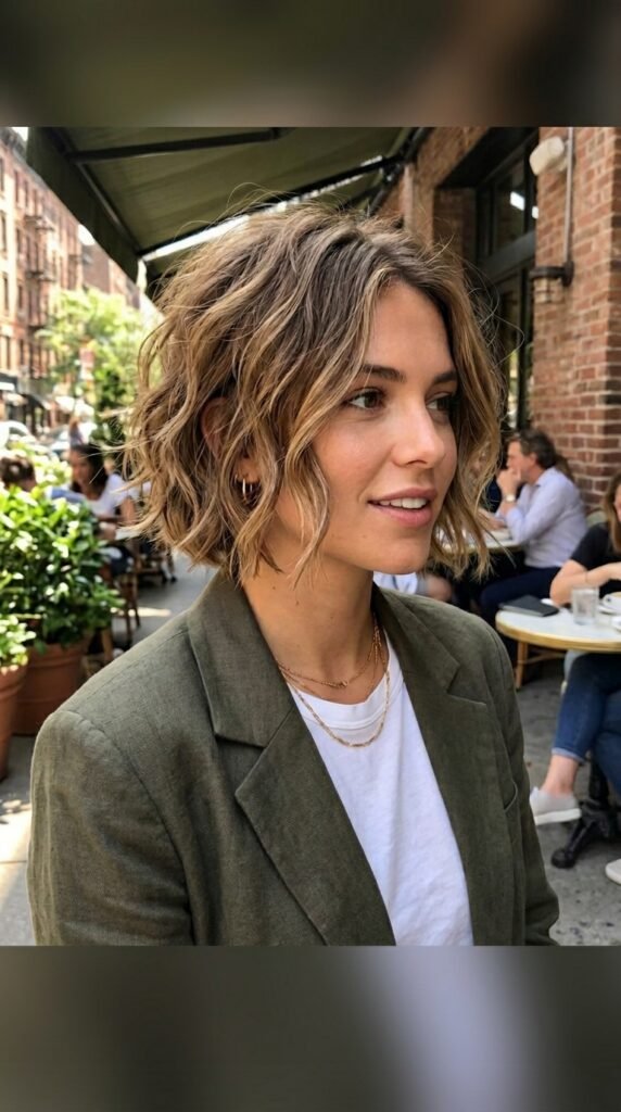 The Short Textured Bob Waves Hairstyle
