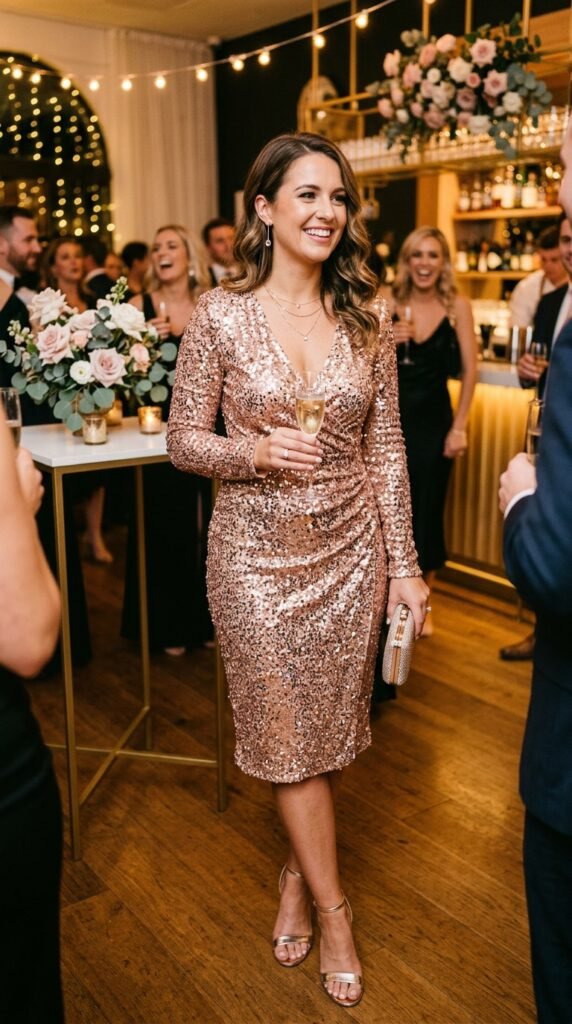 The-Sparkling-Sequined-Cocktail-Dress-Engagement-Outfit-Ideas 
