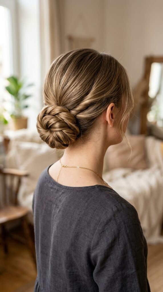 The Twisted Donut Low Bun Hairstyle