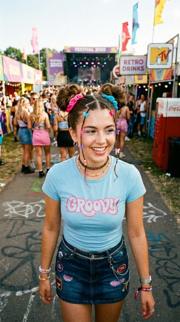 The Y2K Zig-Zag Parting Buns