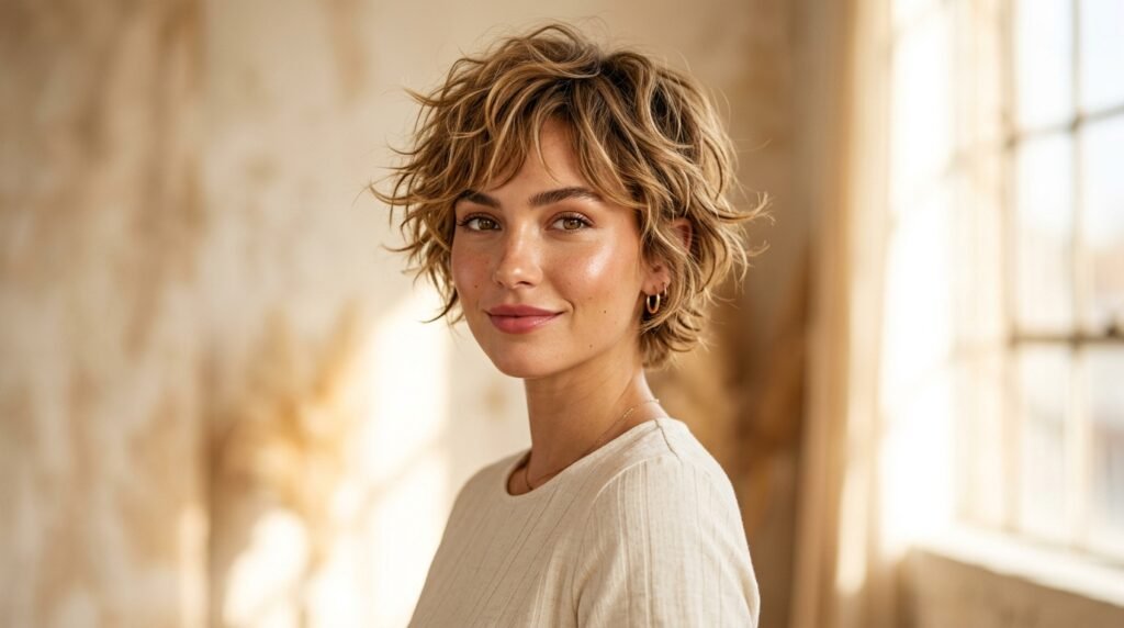 Tousled Beach Pixie Shag Hairstyle