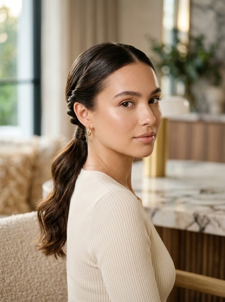 Twisted Low Ponytail
