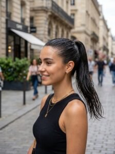 Wet Look Ponytail