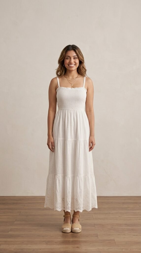 White Sundress Summer Outfit