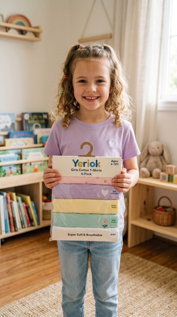 YERIOK_5-Pack_Girls_T-Shirts