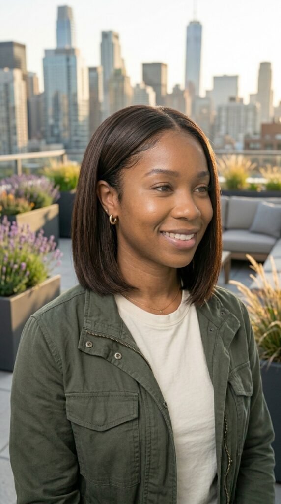 Zigzag Cornrows with Deep Wave Half Wig