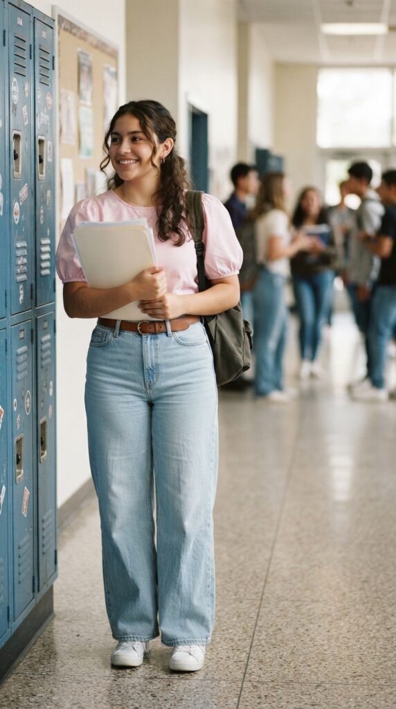 Leg Denim Back to School Outfit