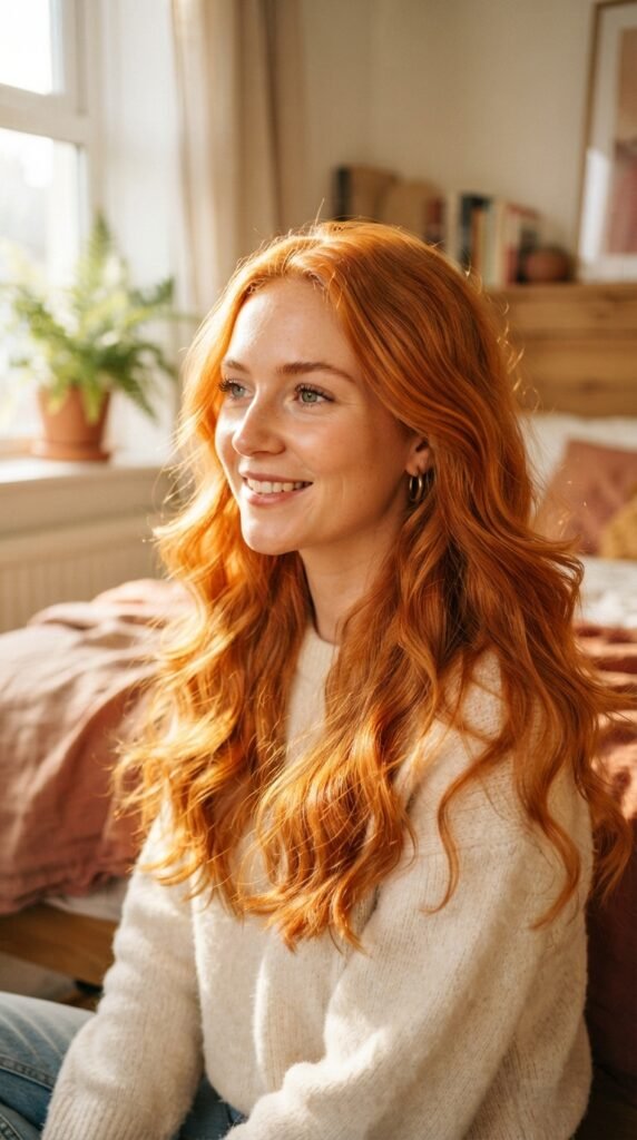 Fiery Ginger Copper Hair Colors Hairstyle